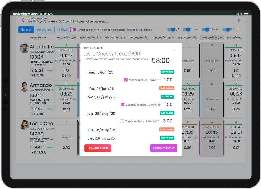 Módulo de Banco de Horas - Kaelia