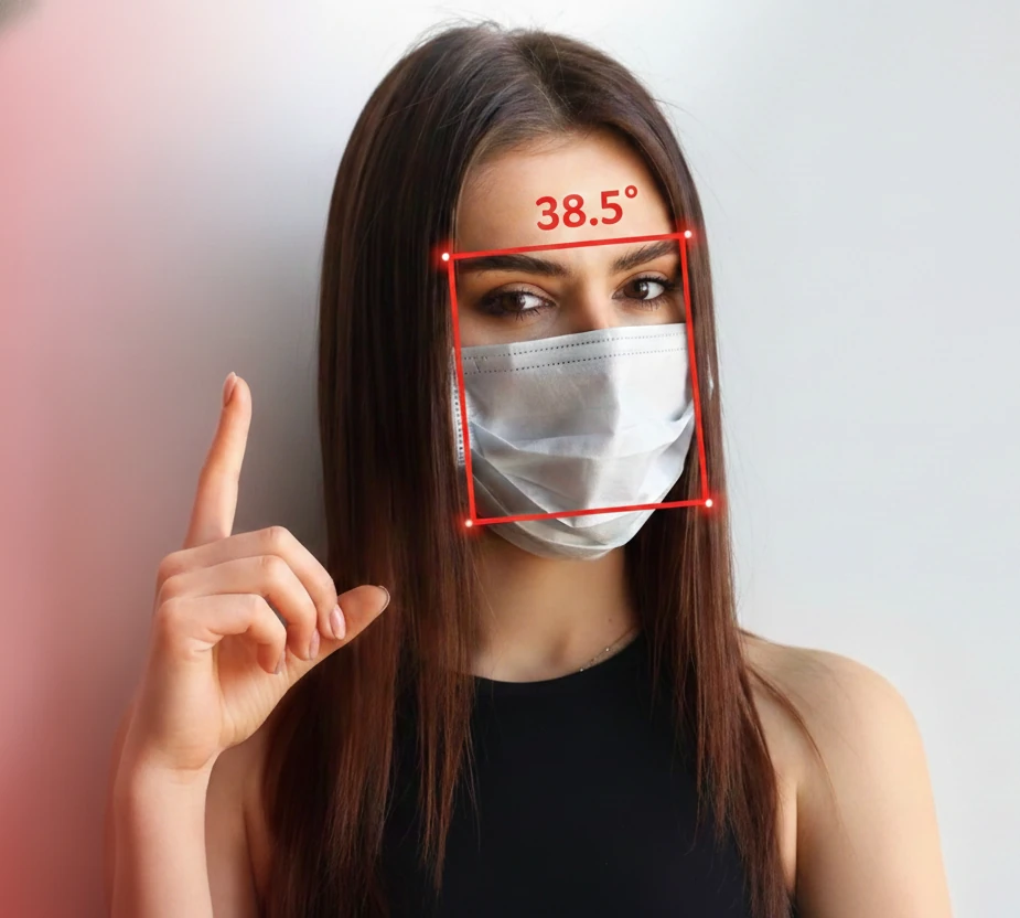 Detección facial con medición de temperatura 38.5° - Biométrico Kaelia